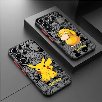 Калъф за телефон Samsung Galaxy S20 FE S22 5G S23 Ultra S10 Lite S9 S21 Plus S10 Pokemon Pikachu Gengar Матово покритие във формата На Миди