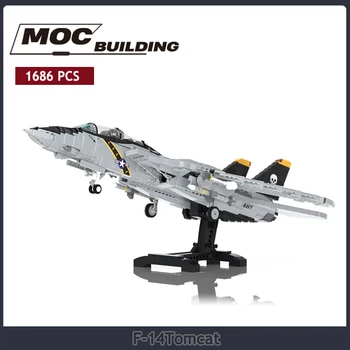 F-14 Tomcat Creative въздухоплавателни средства и Технологии Bricks MOC Строителни блокове на Свръхзвуков изтребител Модели за сглобяване с ръцете си Бебешки играчки, Подаръци