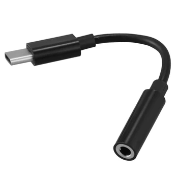 Кабел-USB адаптер C - 3.5 мм За Слушалки /Конектор За слушалки Type C 3.1 Мъжки Порт 3.5 мм Женски Конектор За стереозвука За Слушалки и Aux