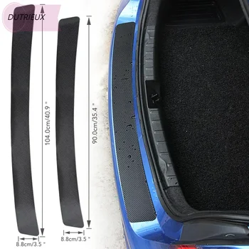 Универсален стикер на задната част на защитната плоча на багажника, тампон на задна броня на автомобила, стикер със защита от надраскване, 3D филм от въглеродни влакна