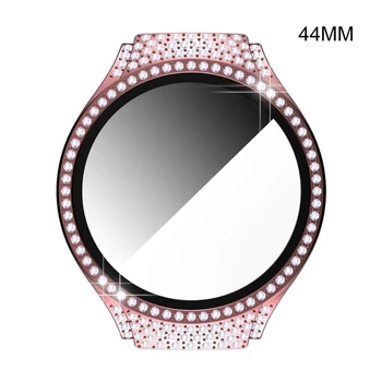 Пръстен-bezel L43D с пълна кристал диамант за защитно своята практика Galaxy-Watch 4 40/44 мм