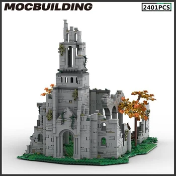 Градивните елементи на MOC Средновековна Разби в Църквата Серия игрални Сцени Архитектурен модел Модулни Тухли Играчки за творческа събрание САМ Подаръци