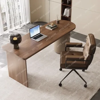 Бюро по френски ретро стил, комбинация от орехово дърво с обвивка, италиански минималистичен Лесен Луксозен десктоп Компютър