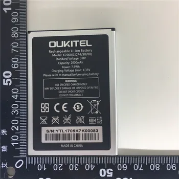 2021 дата на производство батерията OUKITEL K7000 2000 mah Дълго време на очаквания с голям капацитет на батерията OUKITEL K7000