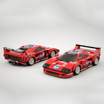 187ШТ САМ MOC Speed Champions F40 Състезателни Спортен Автомобил Съберат Строителни Блокове Модел Играчки Тухла Детски Празничен Подарък е Съвместим