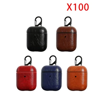 Калъф за слушалките от изкуствена кожа За Airpods Pro 2 opp чанта за носене безжична bluetooth военна чанта за защита от надраскване брелоком 100шт
