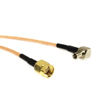 Удължителен кабел на Антената за 3G и 4G RP-SMA Plug до TS9 Правоъгълен Коаксиален кабел RG316 15 см 6 инча с Косичкой