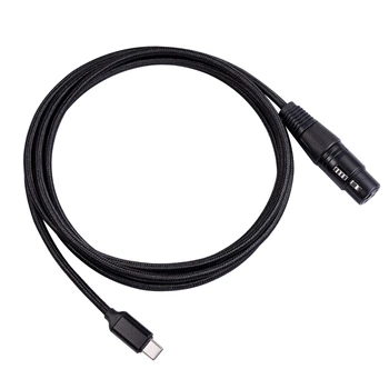 USB кабел C до XLR-контакт, Кабел за микрофон USB Type C C от щепсела към XLR-контакт Студиен аудио кабел Mic Линк (2 М /6,6 фута)