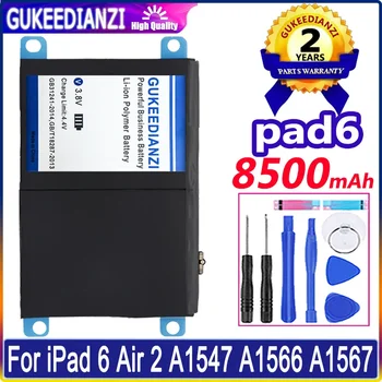 GUKEEDIANZI За Pad6 8500mAh Батерия За iPad 6 Air 2 A1547 A1566 A1567 iPad6 Air2 Батерии + Безплатни Инструменти