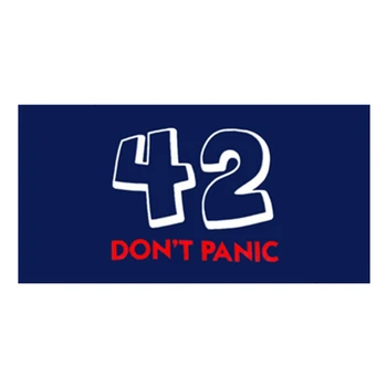 Гореща Забавно новост 42 Кърпа Don ' t Panic от микрофибър Douglas Adams H2G2 42 Хавлиени кърпи за лице и ръце, пътни плажни подаръци на 42-ри рожден Ден