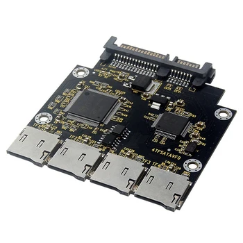 2X 2,5-инчов карта-адаптер 4 TF SATA, Домашно Твърд диск SSD, За Групова RAID-карти Micro-SD SATA