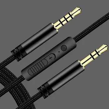 за слушалки аудио кабел 3.5 мм, с позлатените регулатор на силата на звука на линиите на високоговорителите 