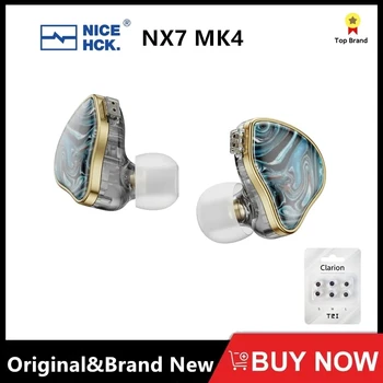 NiceHCK NX7MK4 Аудиофильские ушите HIFI с 7 Драйвери, Хибридни Музикални Спортни ушите С Подвижна 0,78 мм 2-пинов Кабел MK3