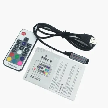 DC5-24V USB RGB LED контролер с мини-17 клавишите RF Безжично дистанционно управление за USB RGB LED лента