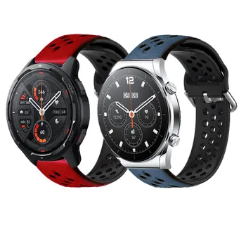 Спортен кожен + силикон каишка за Xiaomi Mi Watch S1/активни гривна за Mi Watch Color 2 Sport Edition Въжета за часа Correa каишка