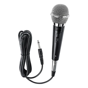 Караоке микрофон BAAY Ръчно динамичен кабелна динамичен микрофон с ясен глас за изпълнение на вокална музика, караоке