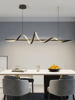 Модерни led висящи лампи Water Ripple в минималистичен стил, с дълга ивица в една дума, маса за хранене, Бар стойка, Led подвесная лампа, осветителни Тела за дома