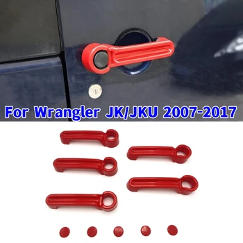 10 бр./компл. Капачка на дръжката на вратата на колата, тампон върху външната врата, за да Wrangler JK/JKU 2007-2017