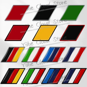 2 елемента Немски Френски Италиански Национален Флаг Трицветна Знаме, Емблемата на колата си стил Автомобили 3D Метален Иконата на Страничната Част на Каросерията на Багажника Самозалепващи Етикети