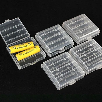 2 4 8 Слотове Кутия за съхранение на акумулаторни батерии тип АА ААА Твърд пластмасов калъф Защитен калъф с клип за кутии за съхранение на акумулаторни батерии тип АА ААА
