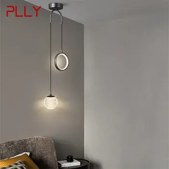 Модерна Черна мед LED Полилей в 3 цвята, Просто Креативна Декоративна Подвесная лампа за дома спални