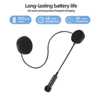 Слушалки за мотоциклетни шлем Bluetooth 5.3 Безжични слушалки за разговори със свободни ръце Възпроизвеждане на музика Водоустойчиви слушалки БТ 5.3 Мото