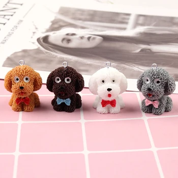 Красиви Амулети от смола с шарките на 3D Кученце и кучета, Аксесоари, Творчески Ключодържател, Висулка във формата на животно, Украса за микро-пейзаж C230