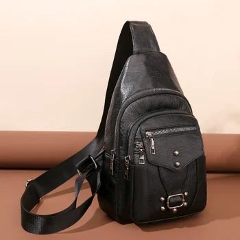 Дамски реколта нагрудная чанта в ретро стил от изкуствена кожа, отличителни чанта през рамо дамски чанти-месинджър, дизайнерски дамски чанти