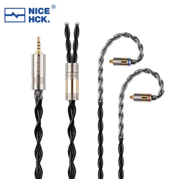 NiceHCK BlackCat Кабел за обновяване на HIFI слушалки Тел от цинково-медни сплави 2.5/3.5/4.4 мм MMCX / 0,78 мм/ QDC/N5005 2Pin за M5 IE200