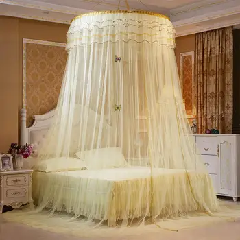 Подвесная куполна mosquito net Плюс кръгла душ завеса за легла с репеллентом от комари с висока плътност за секс Princess Palace