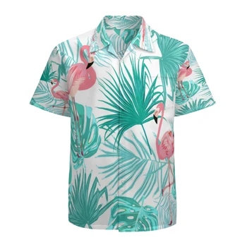 Мъжки хавайска риза с къс ръкав, бързосъхнеща дишаща плажна риза