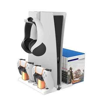 Конзола PS5 Универсален Тръбата За Отвеждане на Топлината, на Базата на Игрални Карти Диск/Цифрово Съхранение на Притежателя Слушалки Зарядно Седалка За Геймпада PS5