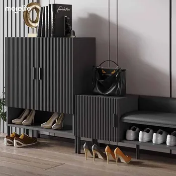Обувные шкафове скандинавския дизайн за антре Проста съответстващи на Водоустойчив Тясна Вертикална Поставка за обувки Armario Zapatero Мебели за антре
