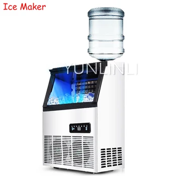55 кг/ 24 часа Търговска електрически лед машина за производство на лед квадратна форма за бутилираната вода от неръждаема стомана