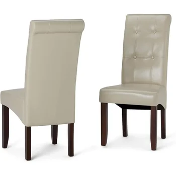 Трапезария стол (Комплект от 2-х) комплект мебели за дневна, За трапезария Квадратни Столове За дневна С мека Тапицерия, Доставката е безплатна