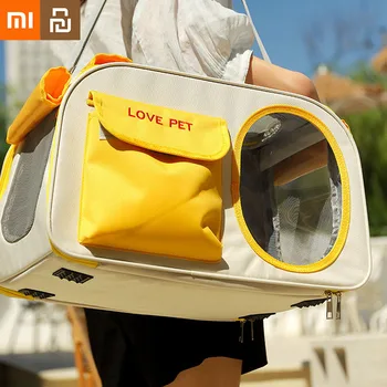 Xiaomi Youpin Чанта-переноска за домашни любимци, Сгъваеми преносими чанта през рамо за кучета и котки Оксфорд чанта през рамо за превоз на малките домашни любимци