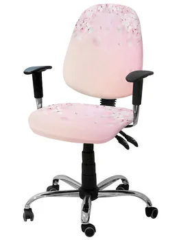 През пролетта на цветя, цъфтящи праскова, Розова череша, Еластичен калъф за фотьойл, Подвижни калъф за офис стол, разрязващи седалките