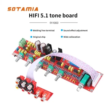 Аудиоплата SOTAMIA 5.1 за домашно кино NE5532 Тона HIFI Предусилвател, Потенциометър, такса предусилителя, озвучителна система за домашно кино 