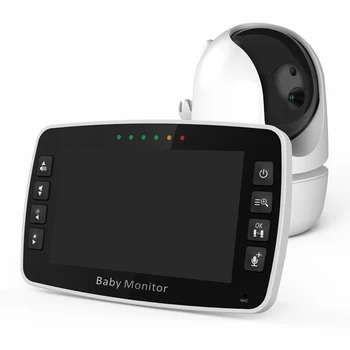 4,3-Инчов IPS екран, Безжичен PTZ домофонна система следи бебето Температурен дисплей Камера гледане на деца Камера на далечни разстояния Штепсельная вилица ЕС