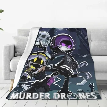 Флисовое одеяло Murder Drones от аниме N и одеяла Uzi за дома, спални, тапицирани легла