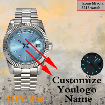 Часовник за мъже на 39 мм часовници с изготовленным на поръчка циферблат 82885 мъжки часовник с механизъм Miyota 8285