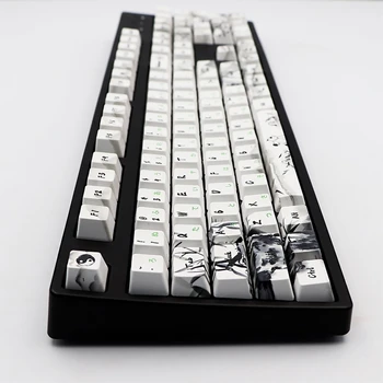 Механична клавиатура Dropship САМ OEM Height Keycaps 68/71/110-ключ клавиатура Панда Японска клавиатура за ключове