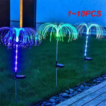 1 ~ 10ШТ Градински соларни лампи, RGB Лампа за косене на трева, Озеленяване, лампа за тераси, водонепроницаемое осветление във формата на медузи за вътрешния двор