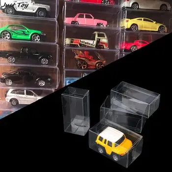 2 /5шт 1/64 Модел на Кола Играчка Прозрачна Кутия от PVC Колелото Пылезащитное Съхранение на Декор за Сватбени партита Прозрачен Подарък дисплей