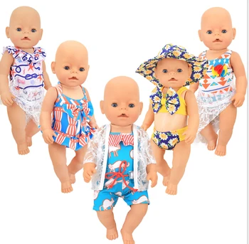 2020 Бански стоп-моушън дрехи са Подходящи за кукольной дрехи 17 см 43 см Костюм Born Бебе за подарък за рожден ден на дете