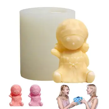 Форма за свещи за малки момичета Силиконовата форма във формата на малко момиче, която е лесно да се размрази, стоки за дома, за декорация на торти