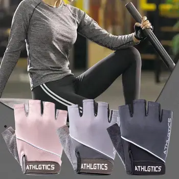 Ръкавици без пръсти за фитнес за жени и мъже, тренировки за повишаване на тежести, колоездене, мини еластични ръкавици, спортни аксесоари