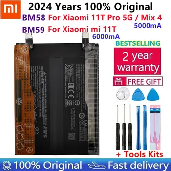 Висококачествен Xiaomi 100% Оригинална батерия BM59 за Xiaomi 11T Mi 11T, BM58 За Xiaomi Mi 11T Pro Mi Mix 4 Mix4 Батерии Bateria