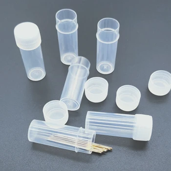 портативна пластмасова бутилка за проби от 100шт полипропилен, универсални и лесно почистваща епруветки за проби с капак, здрави бели