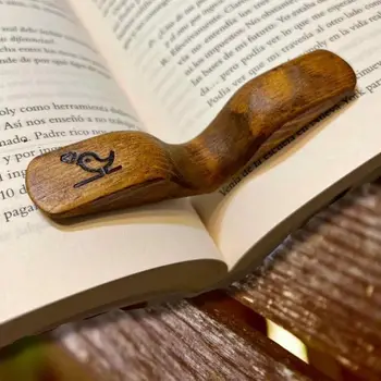 Дървена маркер за палеца За четене с една ръка Поставка за книги за палеца на Притежателя на страниците на книгата Удобна маркер за любителите на офис книги